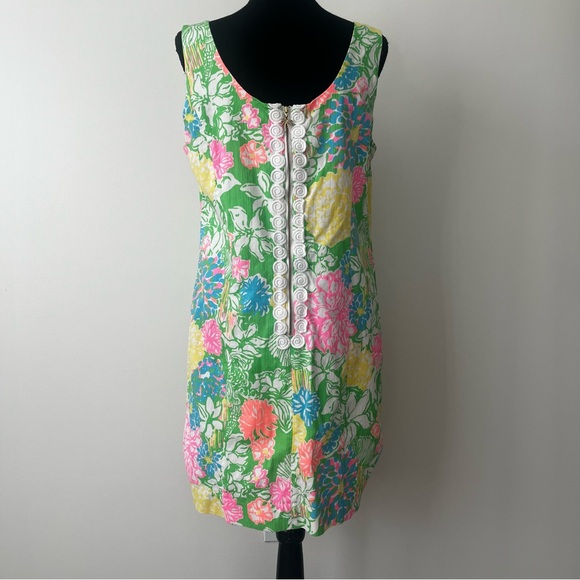 Lily Pulitzer Hibiscus Stroll Cathy Shift Dress Sz 12 Tropical Preppy Vacation - Picture 7 of 10
